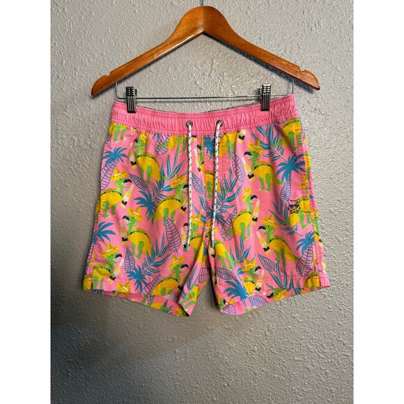 Taco Dinosaur Party Pants Swim Trunks Size Small - Picture 1 of 5